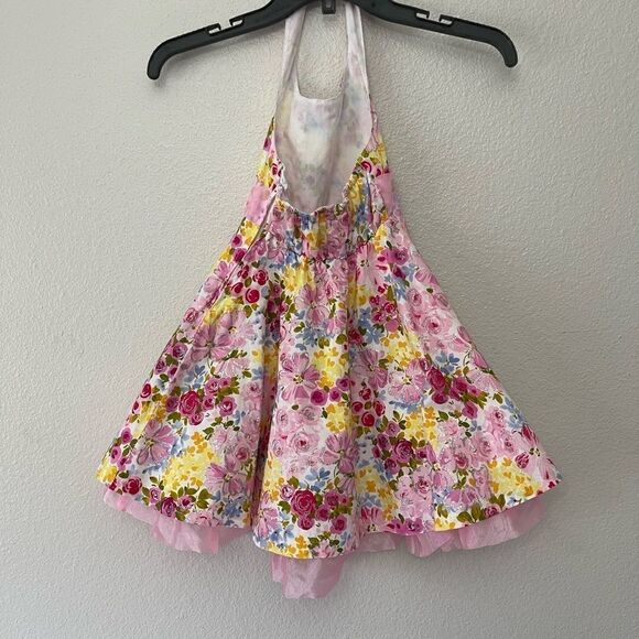 Jessica Ann Floral Halter Girl’s Dress Size 4 EUC - Picture 2 of 3